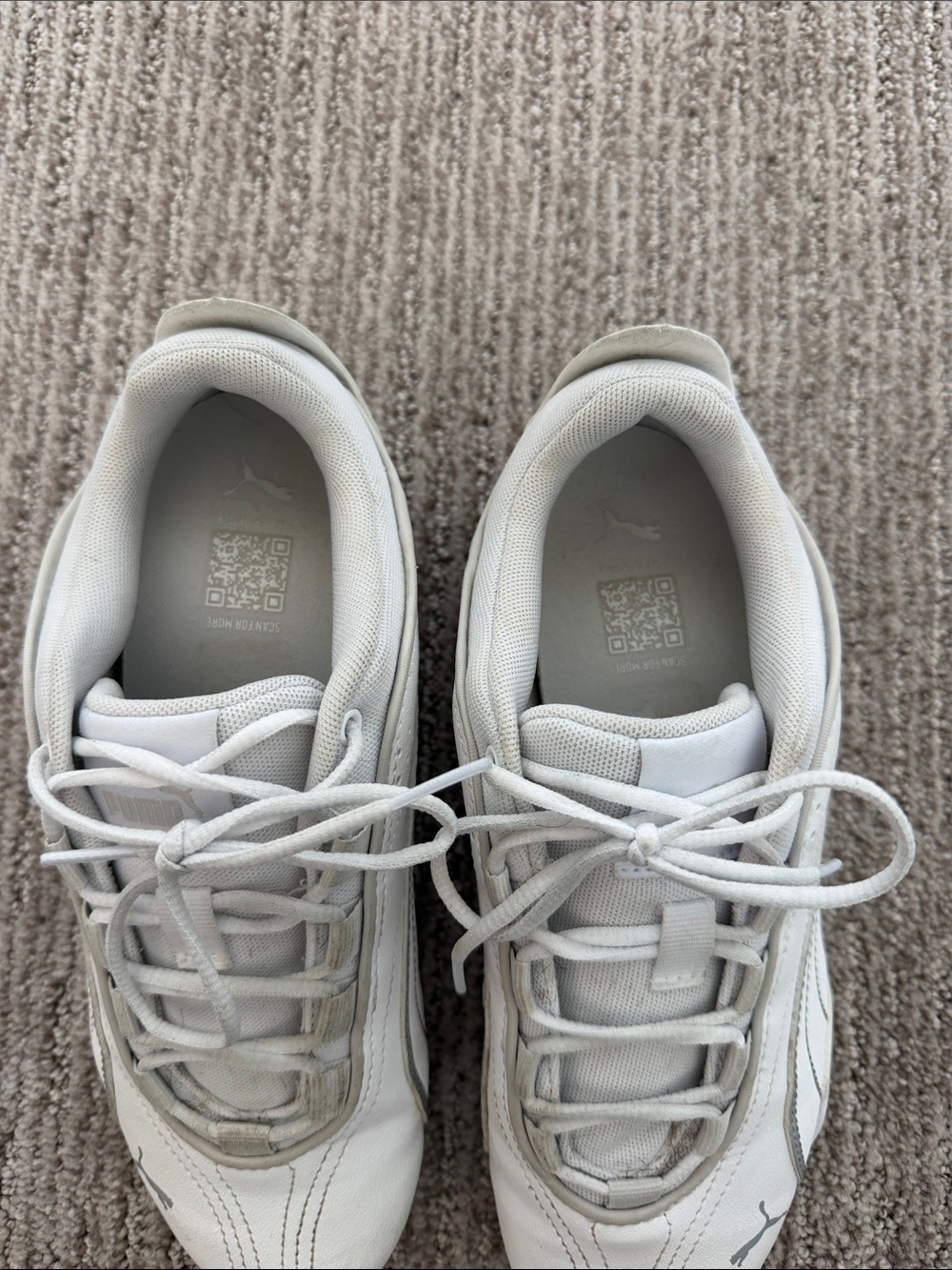 Puma catch Soleil White Low-Profile Lace-Up Sneakers size 7.5 - Picture 2 of 6